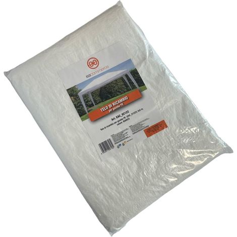 Telo di Ricambio in PE 105 gr/mq per Gazebo 2x3 metri Bianco (1/3)