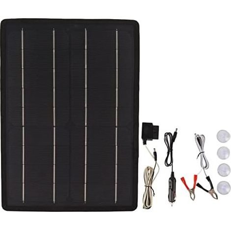 Chargeur de Batterie Solaire 20w Panneau Solaire Extérieure avec Sangles Prise OBD 4 Ventouses pour Téléphone Portable Tablette Voiture (1/5)