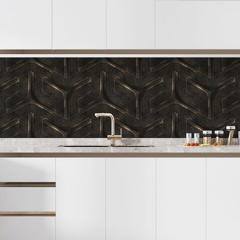 Crédence adhésive cuisine - Design - 90x158 cm - Adhésif BRILLANT (1/5)