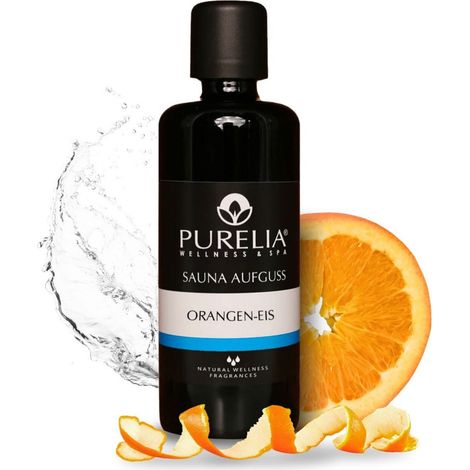 PURELIA Saunaaufguss Konzentrat Orange-Eis 100 ml natürlicher Sauna-aufguss - reine ätherische Öle