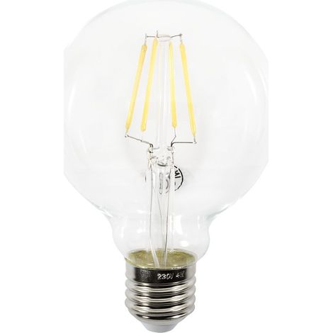 Litecraft Light Bulb E27 Edison Screw 4W LED Filament Globe Lamp - Clear Tint