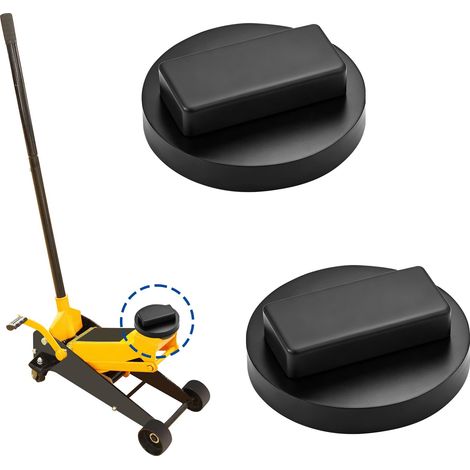 2 pièces de patins en caoutchouc pour cric 60 mm, adaptateur pour patins de levage, patins pour cric, patins pour bloc de levage, patins de protection pour longerons, plaque de support de levage (1/5)