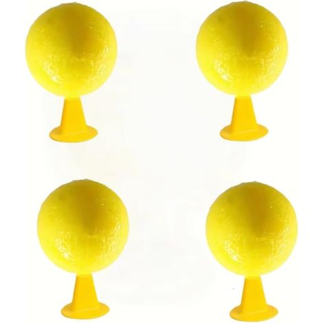 Lot de 4 pièges à Mouches de Fruits Jaunes Boules d'insectes collantes, Naturel et écologique piège à Mouches de Fruits, Fourmis, moustiques et araignées (1/5)