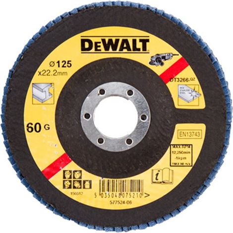 Disco de láminas, Ø125 mm, grano 60, Cóncavo DeWalt DT3266-QZ
