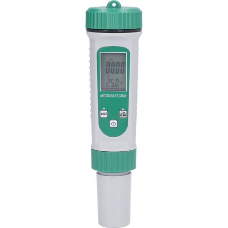 Testeur de qualité de l'eau 6 en 1 PH EC TDS SALT S.G, écran LCD de température, rétro-éclairage blanc, haute précision (1/5)