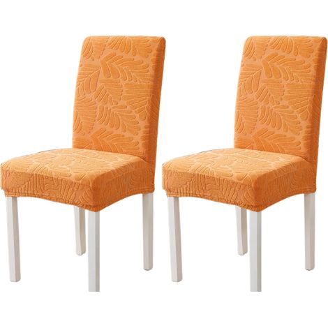 Housse De Chaise - Polyester Et Élasthanne - Hauteur Du Dossier 45 À 55 Cm - Largeur Du Dossier 39 À 46 Cm - Lot De 2 (1/5)