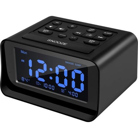 Radiowecker fürs Schlafzimmer, großes digitales LCD-Display mit Doppelfunktion (1/3)