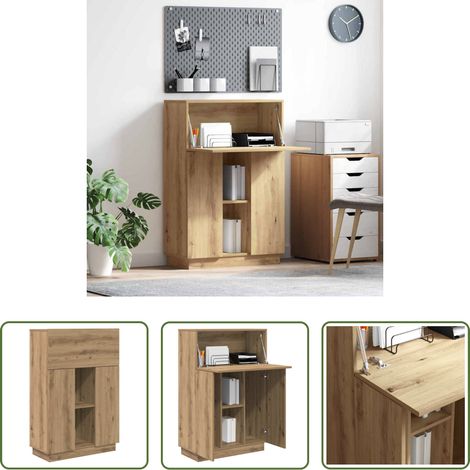 Bureau chêne - Bureau Chêne artisanal 71.5 x 31.5 x 106.5 cm Bois d'ingénierie (1/5)