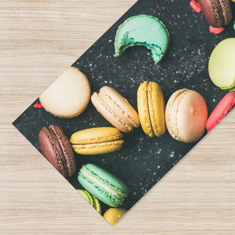 Tappeto da cucina antiscivolo,fantasia macaron antimacchia, lavabile in lavatrice 50x200 - Stampa Macaron