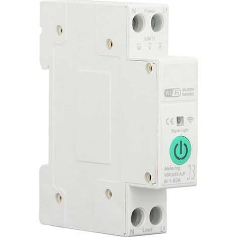 Disjoncteur WiFi intelligent avec Protection contre les surtensions et les sous-tensions, télécommande, interrupteur APP 63A 90-300V