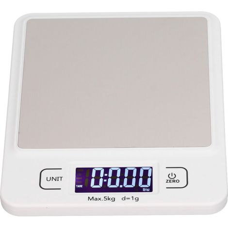 Küchenwaage, 5 kg Kapazität, 1 g Genauigkeit, digitales Display, Messwerkzeug für Küche und Tee (1/5)