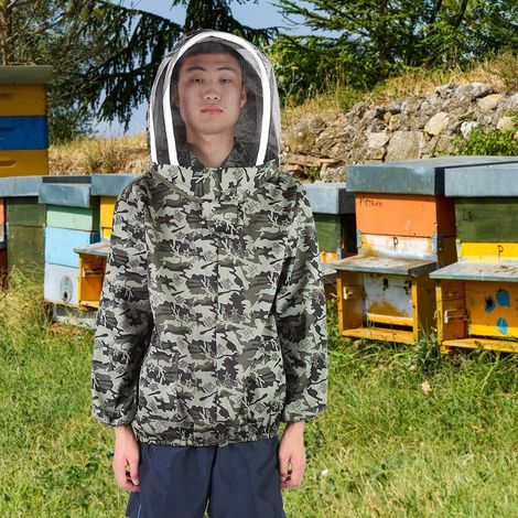 Veste de protection pliable pour apiculteurs, combinaison d'apiculteur à double fermeture éclair, fournitures pour apiculteurs (1/5)
