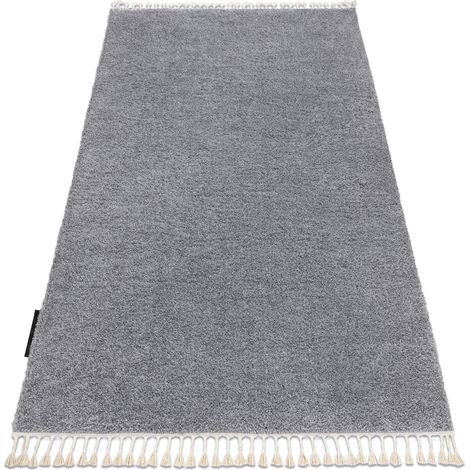 Teppich BERBER 9000 hellgrau Franse berber marokkanisch shaggy grey 180x270 cm
