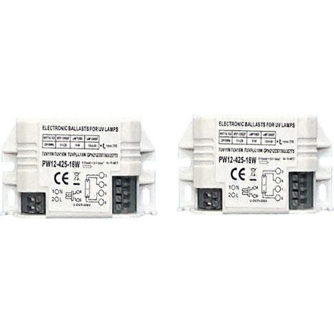 Ballasts électroniques universels 220 V 18 W pour lampes germicides UV-C G23, G10q et G5. Application universelle pour la désinfection. (1/5)