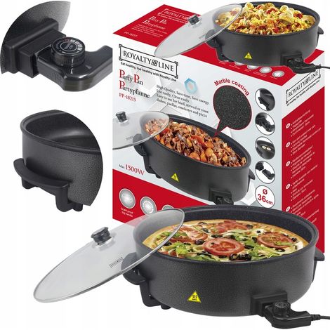 Padella elettrica, per pizza grande, 42 cm, XXL, 1500 W, antiaderente (1/5)