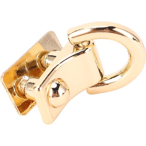 20 Stück D-Ring-Nieten 15 x 8,5 mm aus Zinklegierung, Eisen, D-Ring-Schrauben für Handtaschen, Rucksäcke, Haustierhalsbänder, Lederjacken, Gold (1/5)