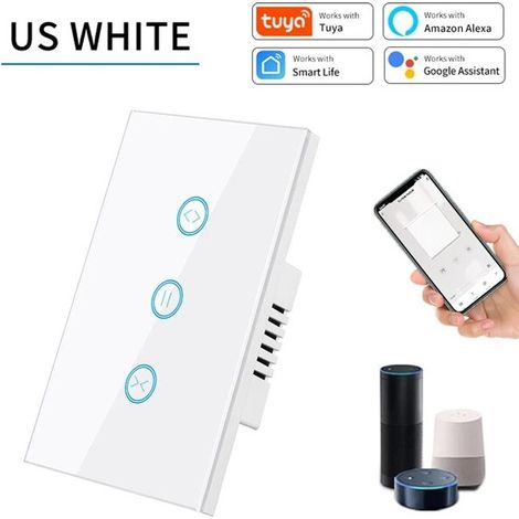 Tuya Interruttore Touch per Tapparelle Smart Zigbee  Colore: Bianco (1/4)