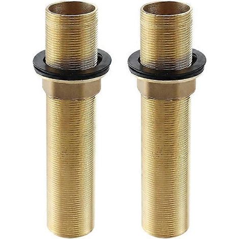 Rallonge filetée, rallonge de robinet en cuivre en 2 pièces, raccord de plomberie M32 x 150 mm, résistante à la corrosion, pour installation de robinetterie de cuisine ou de salle de bain. (1/5)