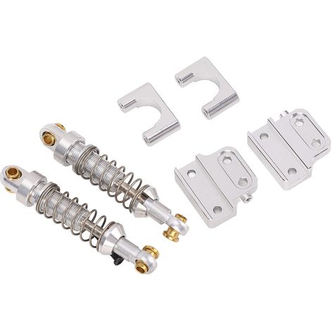 Lot de 2 amortisseurs arrière en alliage d'aluminium pour modèles réduits RC à l'échelle 1/12 (MN82, LC79, MN78, argent). (1/5)