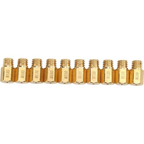 Surtidor principal de carburador de metal de 5,2 x 0,75 mm, rosca de repuesto para carburador Mikuni VM TM TMX, 10 piezas/juego - Crezuo (1/4)