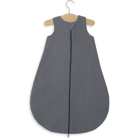 Runder Musselin-Schlafsack für Kinder M 6-12 Monate Sommer TOG 1.0 - anthrazit (1/5)