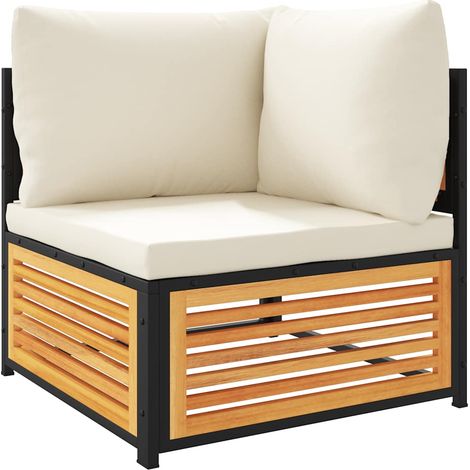 Garden Sofa Corner with Cushions Solid Wood Acacia vidaXL (1/5)
