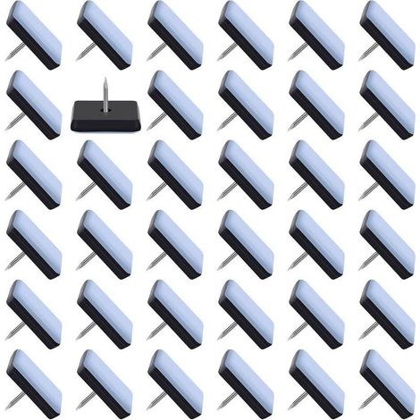 Set di 50 piedini in Tflon per mobili con chiodi, piedini per sedie, 25x25 mm (1/5)