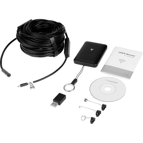 Endoscope WiFi Endoscope - 15M HD Snake Camera Endoscope WiFi USB avec une caméra Snake étanche pour Smartphone (1/5)