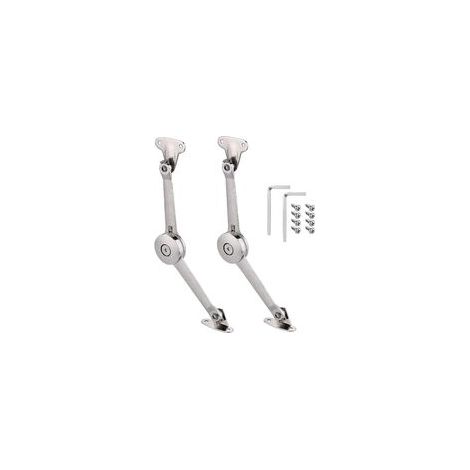 2 Pieces Furniture Cabinet Door Lift Support Hinge Standard Strong Hardware for Lift and Drop-Down Lids Stay for Kitchen Cabinet Door Cupboard Toy Box (1/4)