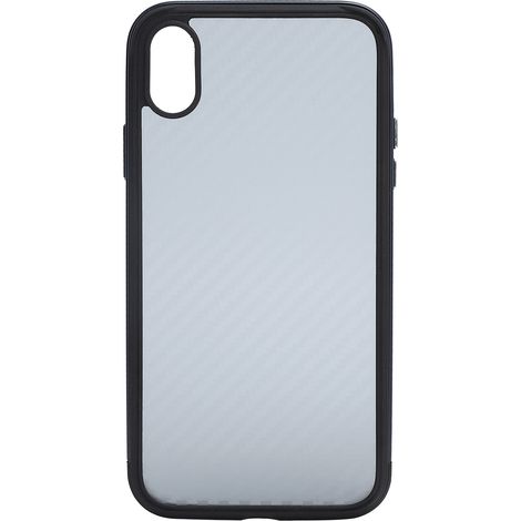 SULADA Coque iPhone XR Protection Totale Cadre Métallique Texture Fibre Bleu Marine (1/5)