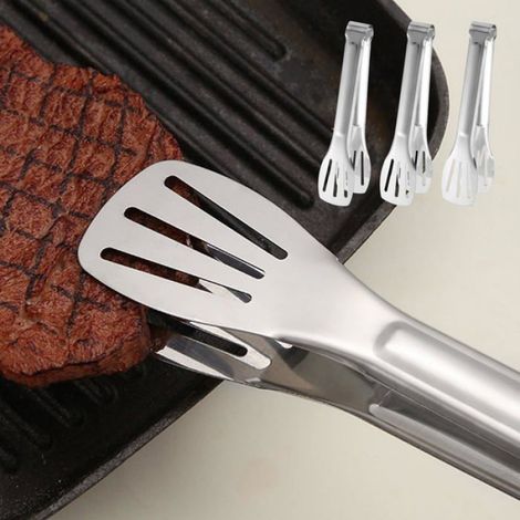 Pince Alimentaire - Acier Inoxydable - Pour Barbecue Buffet Salade - Lot De 4 (1/5)