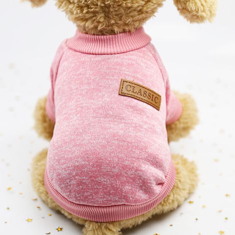 Vêtement d'Hiver pour Chien – Pull Polaire, Rose et Gris, XXL (1/3)