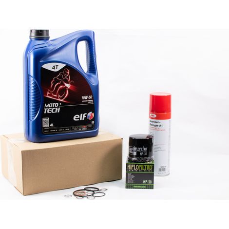Kit Entretien Vidange Standard pour APRILIA TUONO 660 de 2022 à 2024 - ELF MOTO 4 TECH 10w50 4L