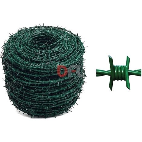 FILO SPINATO PLASTICATO VERDE MT 100 recinzioni allevamento zincato