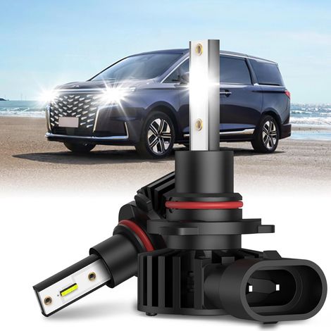 HB3 LED Bulb, 60W 16000LM 6500K White Headlights for Car and Motorcycle, IP65 Waterproof Extremely Bright, 9005 LED Replacement Auto Bulbs for Halogen Lamps and Xenon Kit 2 Bulbs (1/5)
