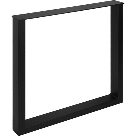 Tischgestell TAB Stahl schwarz matt Profil 80 x 40 mm (Höhe: 720 mm / Tiefe: 700 mm)
