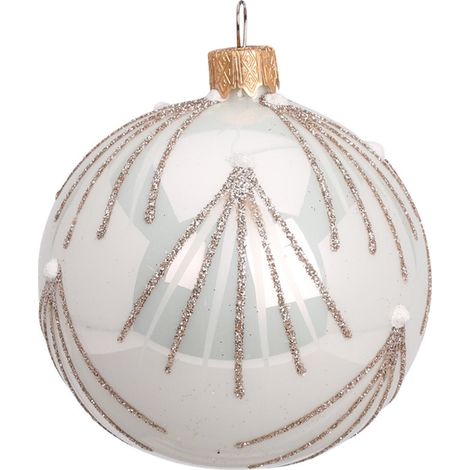 Palline per albero di Natale, in Vetro, con glitter, Ø 100 mm, 6 pezzi (1/3)