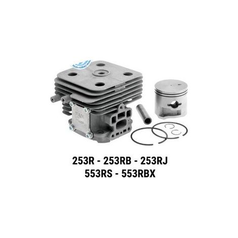 Cylindre complet compatible avec débroussailleuse Stihl 253R, 253RB, 253RJ, 553RS, 553RBX