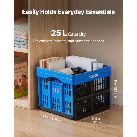 Caisse Plastique Pliable 25 L Lot de 3 Cagette Pliable avec (1/5)