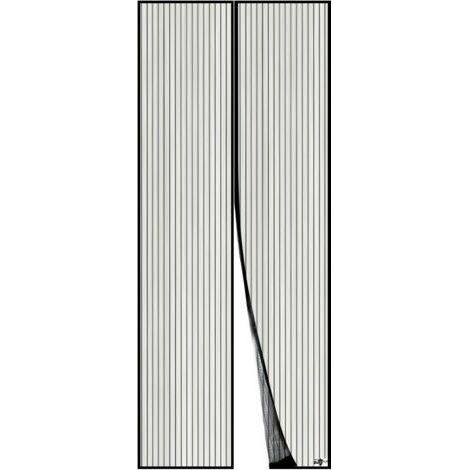 Moustiquaire Magnétique Pour Porte, Rideau en Maille, Joint Magnétique de Haut en Bas avec Fermeture Automatique, Maintient l'air frais à l'intérieur (120x220cm, Noir) (1/5)