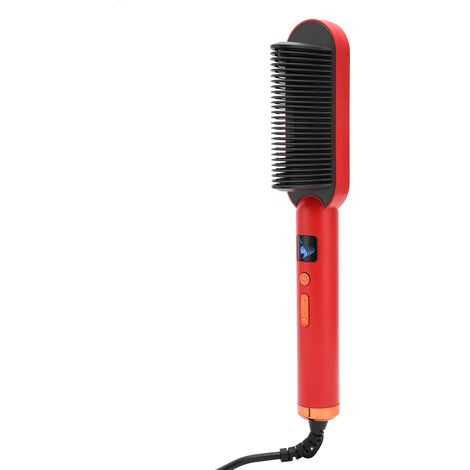 Brosse lissante à ions négatifs, peigne anti-brûlure, brosse chauffante, fer à friser pour usage professionnel en salon et à domicile, prise UE 220 V