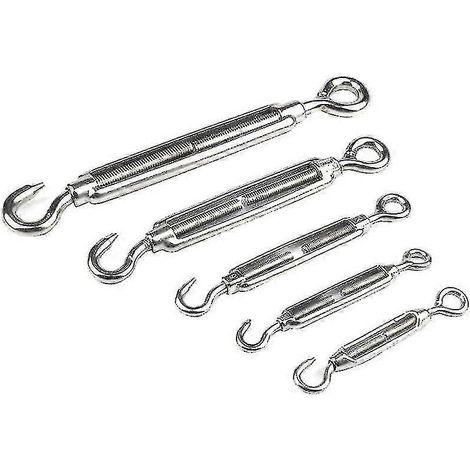 Tendeur à crochet et œillet en acier inoxydable 304, lot de 5 m4