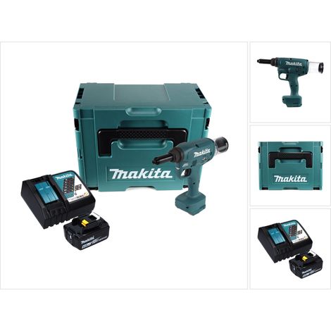 Makita DRV 250 RG1J Rivettatrice a batteria 18 V 20 kN Brushless + 1x batteria da 6,0 Ah + caricabatterie + Makpac (1/5)