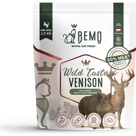 Bemo Cat Wild Taste Venison - alimento seco para gatos con carne de venado 500 g