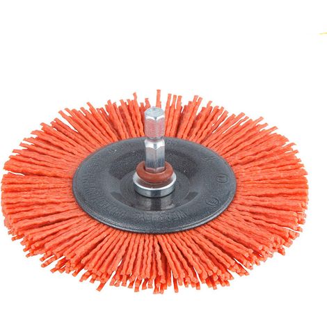 Brosse À Disque En Nylon, 1/4'' Axe Hexagonal Ø100x10mm 1502000 Wolfcraft (1/2)