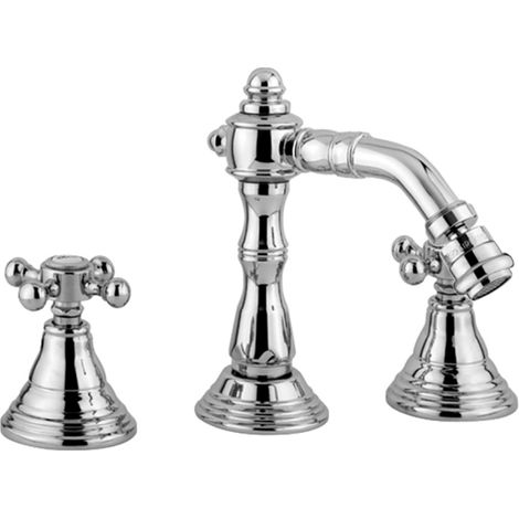 Paffoni Bidetbatterie mit bronziertem Schwenkauslauf Serie Belinda-Melissa FBLV118BR  Messing - Bronzato