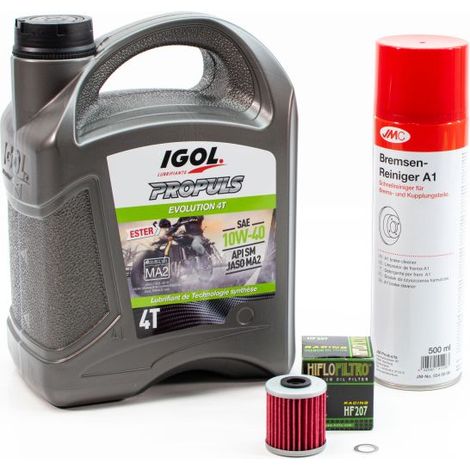 Kit Entretien Vidange Standard pour KAWASAKI KX 250 de 2004 à 2024 - IGOL PROPULS EVOLUTION 10W40 4L