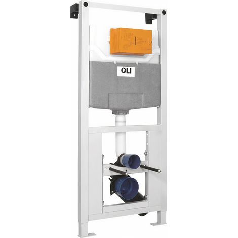 OLI 120 Plus Mechanical Mid Height Concealed Cistern with Wall Frame and Front Dual Flush