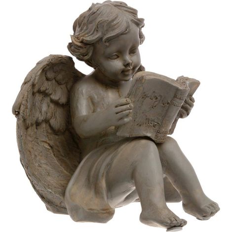 Ángel sentado H.15,5cm resina - Atmosphera créateur d'intérieur