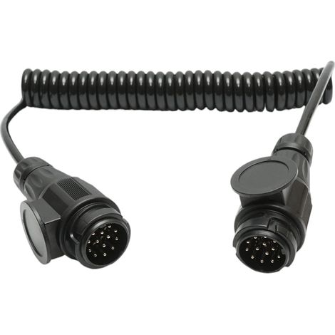 Cavo a spirale per rimorchio da 3,5 m con 2 spine maschio a 13 pin, 8 fili Breckner Germany